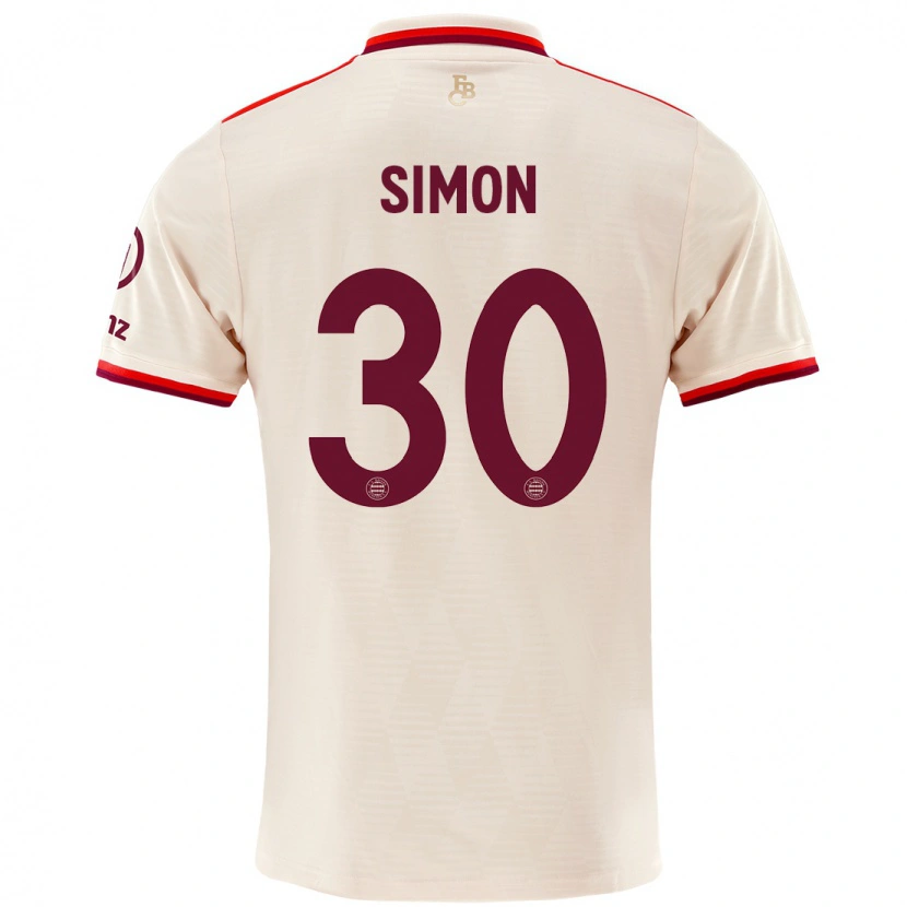 Danxen Dětské Carolin Simon #30 Prádlo Třetí Hráčské Dresy 2024/25 Dres