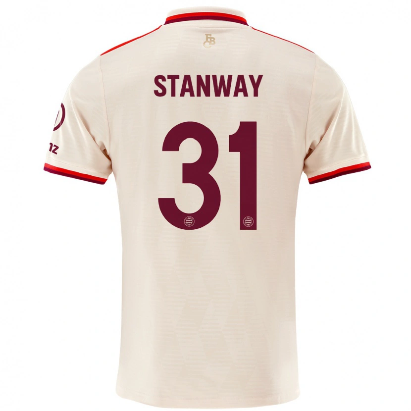 Danxen Dětské Georgia Stanway #31 Prádlo Třetí Hráčské Dresy 2024/25 Dres