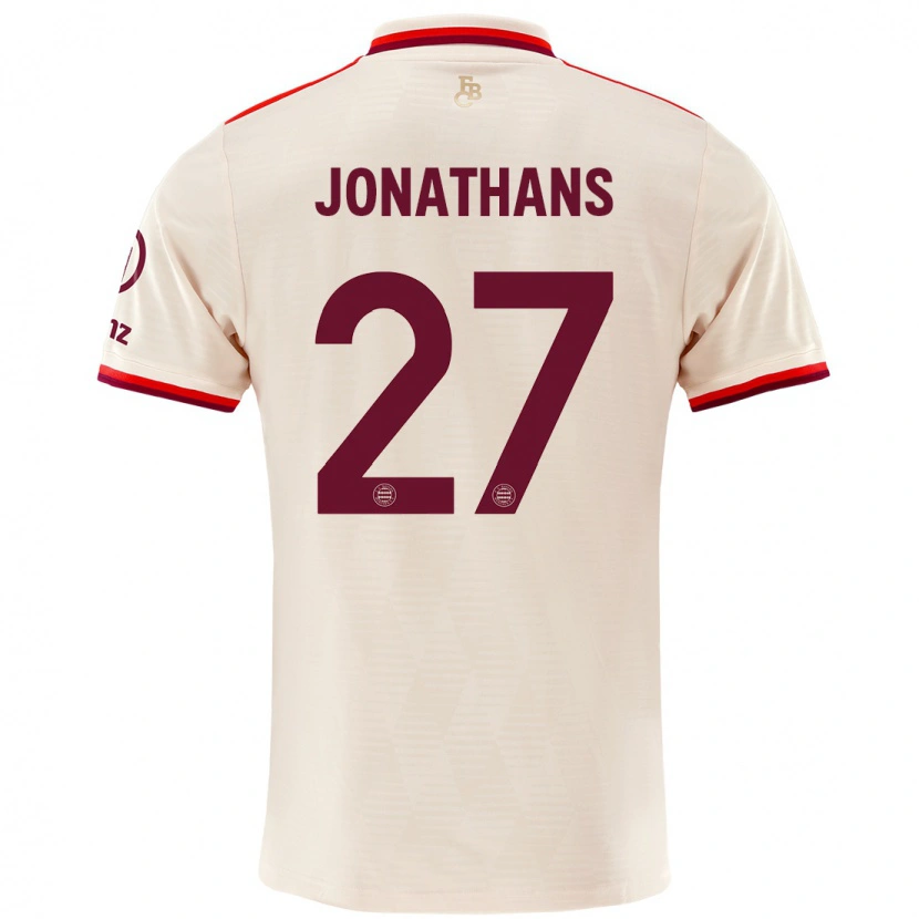 Danxen Dětské David Jonathans #27 Prádlo Třetí Hráčské Dresy 2024/25 Dres