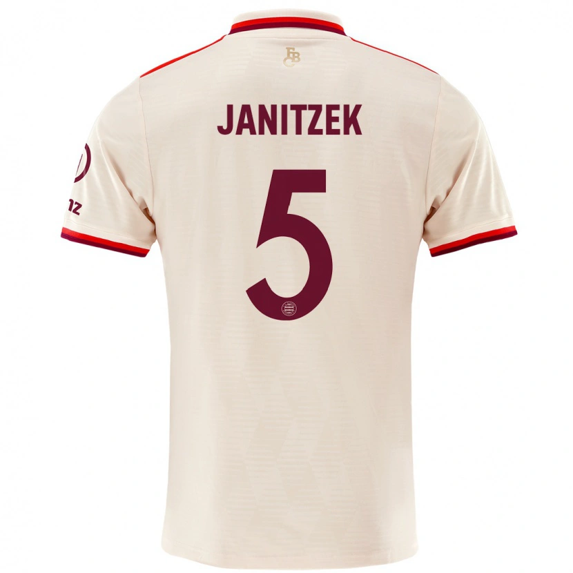 Danxen Dětské Justin Janitzek #5 Prádlo Třetí Hráčské Dresy 2024/25 Dres