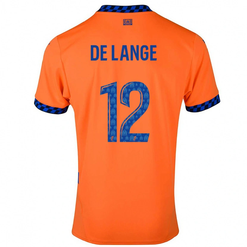 Danxen Dětské Jeffrey De Lange #12 Oranžová Tmavě Modrá Třetí Hráčské Dresy 2024/25 Dres