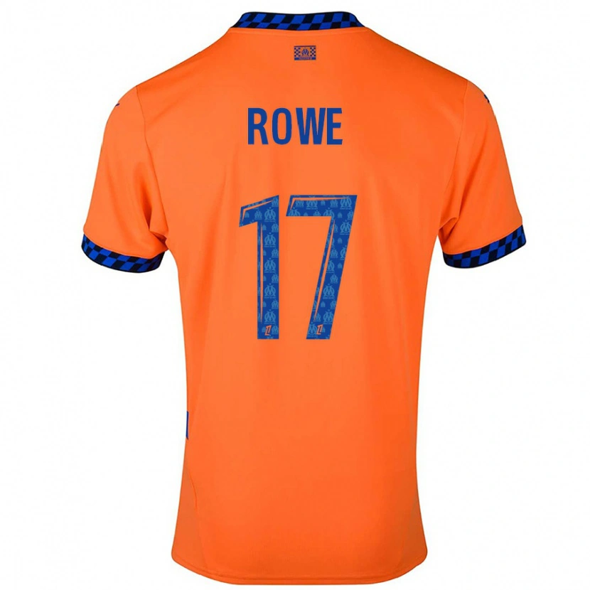 Danxen Dětské Jonathan Rowe #17 Oranžová Tmavě Modrá Třetí Hráčské Dresy 2024/25 Dres