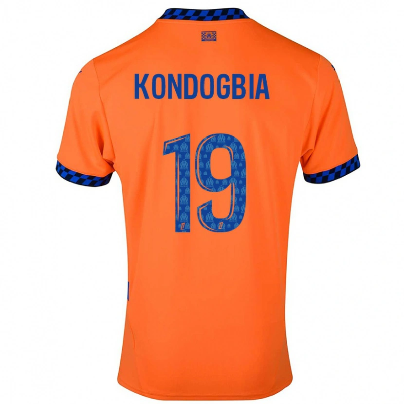 Danxen Dětské Geoffrey Kondogbia #19 Oranžová Tmavě Modrá Třetí Hráčské Dresy 2024/25 Dres