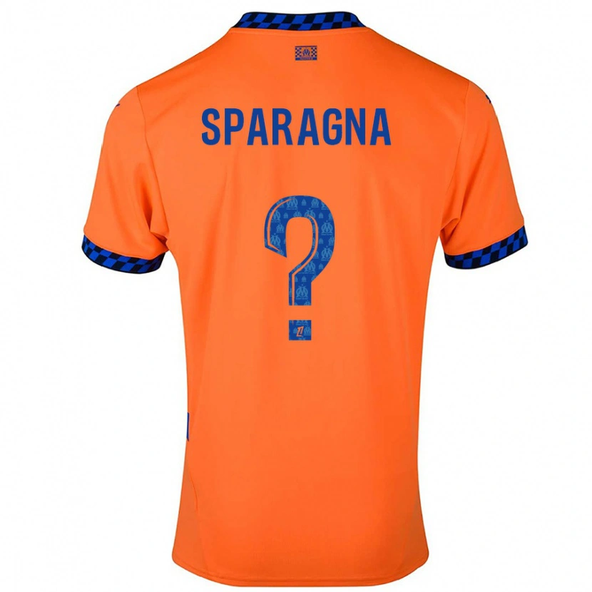 Danxen Dětské Stéphane Sparagna #0 Oranžová Tmavě Modrá Třetí Hráčské Dresy 2024/25 Dres