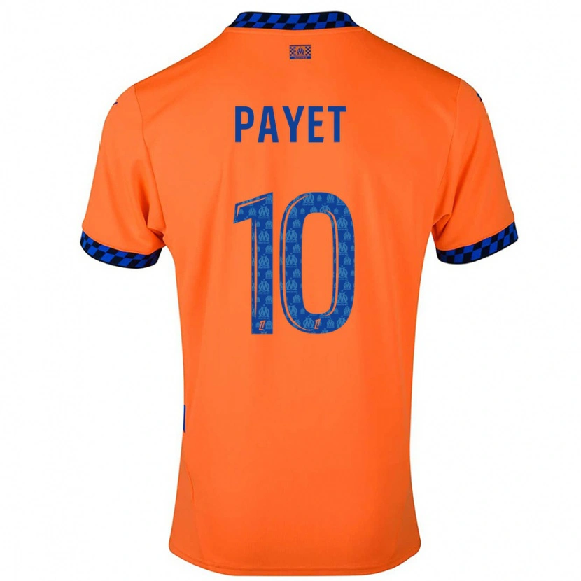 Danxen Dětské Dimitri Payet #10 Oranžová Tmavě Modrá Třetí Hráčské Dresy 2024/25 Dres