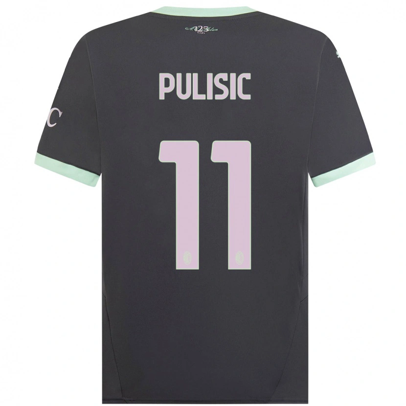 Danxen Dětské Christian Pulisic #11 Šedá Třetí Hráčské Dresy 2024/25 Dres