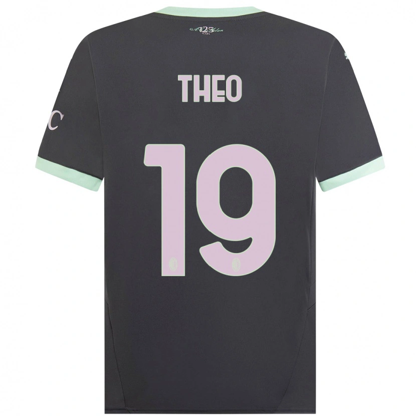 Danxen Dětské Theo Hernández #19 Šedá Třetí Hráčské Dresy 2024/25 Dres