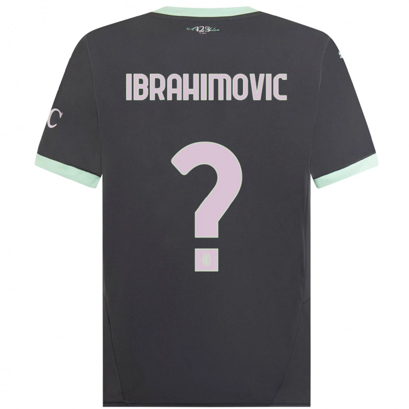 Danxen Dětské Vincent Ibrahimovic #0 Šedá Třetí Hráčské Dresy 2024/25 Dres