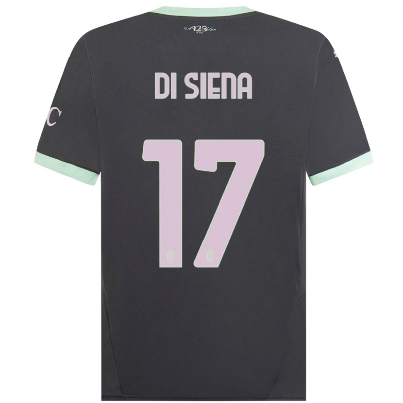 Danxen Dětské Andrea Di Siena #17 Šedá Třetí Hráčské Dresy 2024/25 Dres