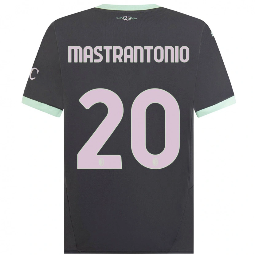 Danxen Dětské Davide Mastrantonio #20 Šedá Třetí Hráčské Dresy 2024/25 Dres