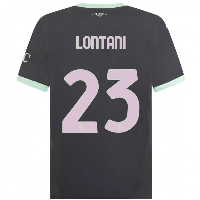 Danxen Dětské Simone Lontani #23 Šedá Třetí Hráčské Dresy 2024/25 Dres