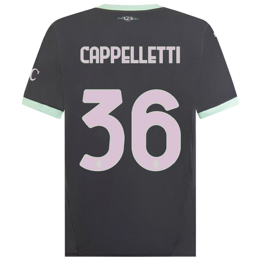 Danxen Dětské Mattia Cappelletti #36 Šedá Třetí Hráčské Dresy 2024/25 Dres