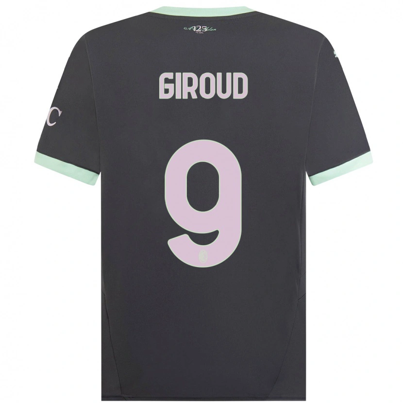 Danxen Dětské Olivier Giroud #9 Šedá Třetí Hráčské Dresy 2024/25 Dres