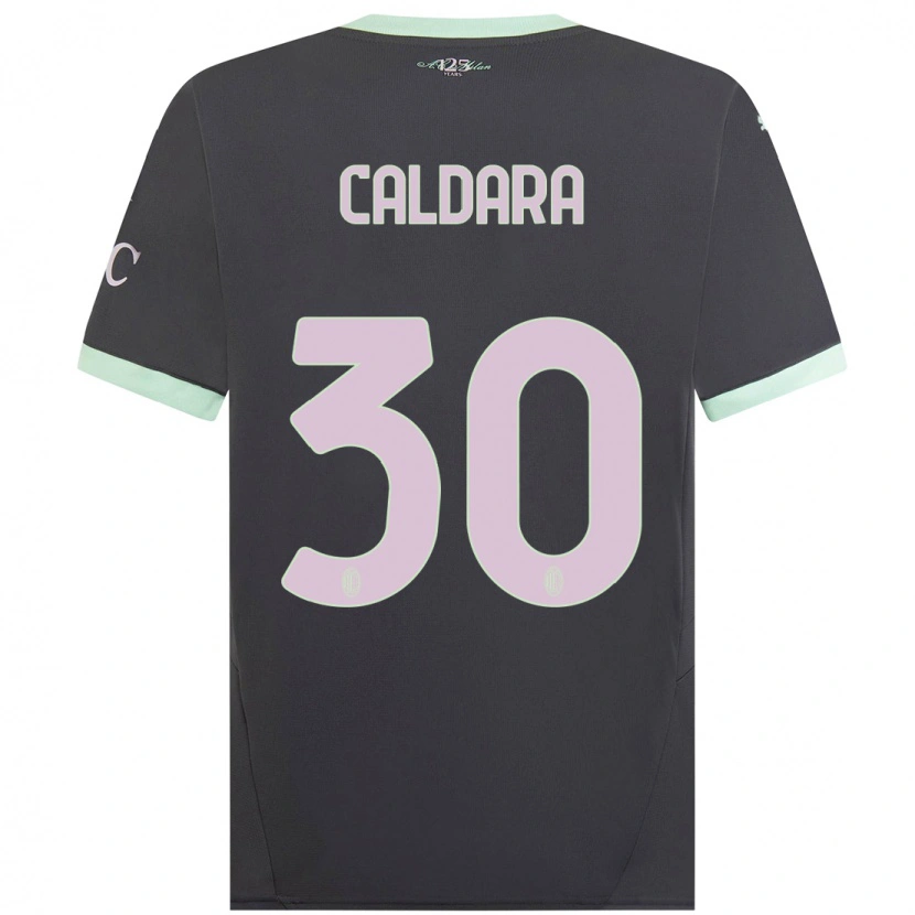 Danxen Dětské Mattia Caldara #30 Šedá Třetí Hráčské Dresy 2024/25 Dres