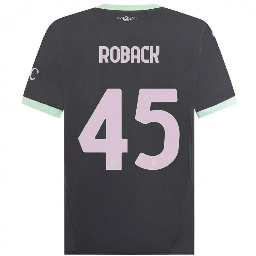 Danxen Dětské Emil Roback #45 Šedá Třetí Hráčské Dresy 2024/25 Dres