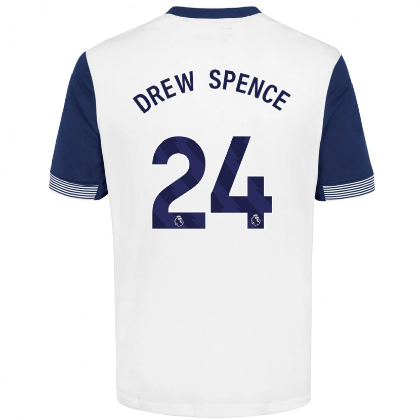 Danxen Pánské Drew Spence #24 Bílá Modrá Domů Hráčské Dresy 2024/25 Dres