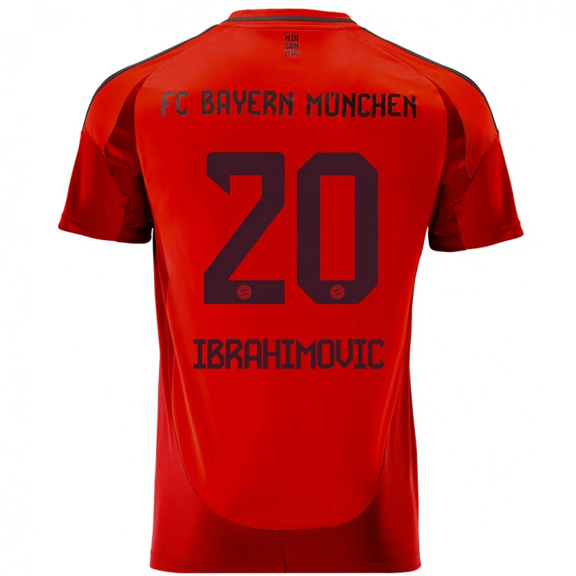 Danxen Pánské Arijon Ibrahimovic #20 Červený Domů Hráčské Dresy 2024/25 Dres