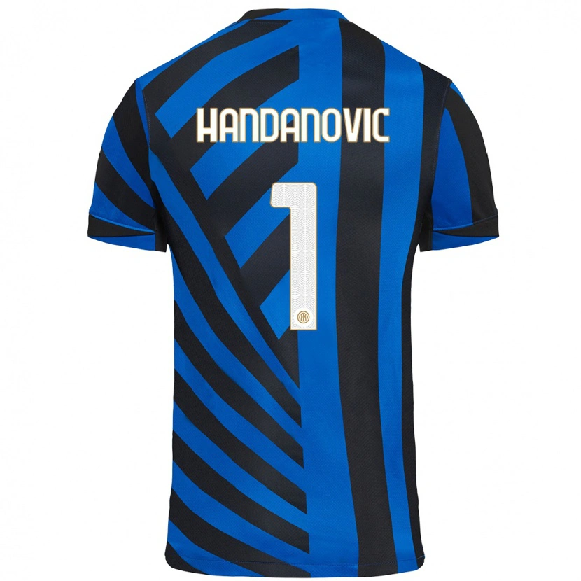 Danxen Pánské Samir Handanovic #1 Modrá Černá Domů Hráčské Dresy 2024/25 Dres