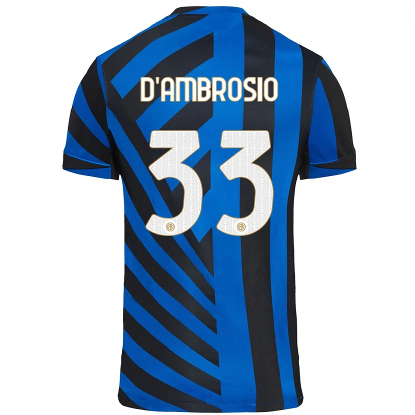 Danxen Pánské Danilo D'ambrosio #33 Modrá Černá Domů Hráčské Dresy 2024/25 Dres