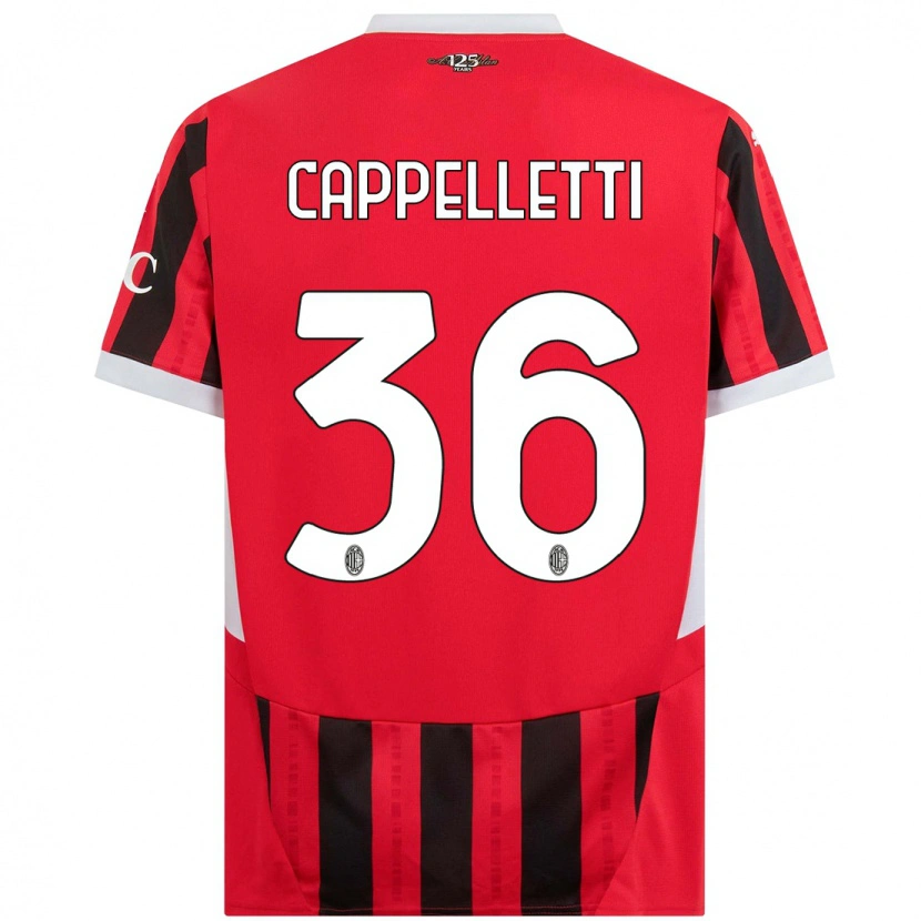 Danxen Pánské Mattia Cappelletti #36 Červená Černá Domů Hráčské Dresy 2024/25 Dres