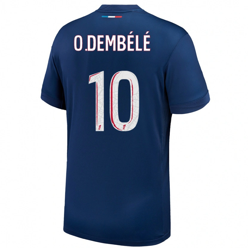 Danxen Pánské Ousmane Dembélé #10 Námořnická Modrá Bílá Domů Hráčské Dresy 2024/25 Dres