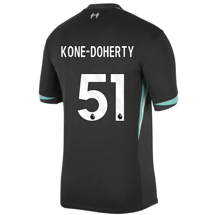 Danxen Pánské Trent Kone-Doherty #51 Černá Antracitově Bílá Daleko Hráčské Dresy 2024/25 Dres