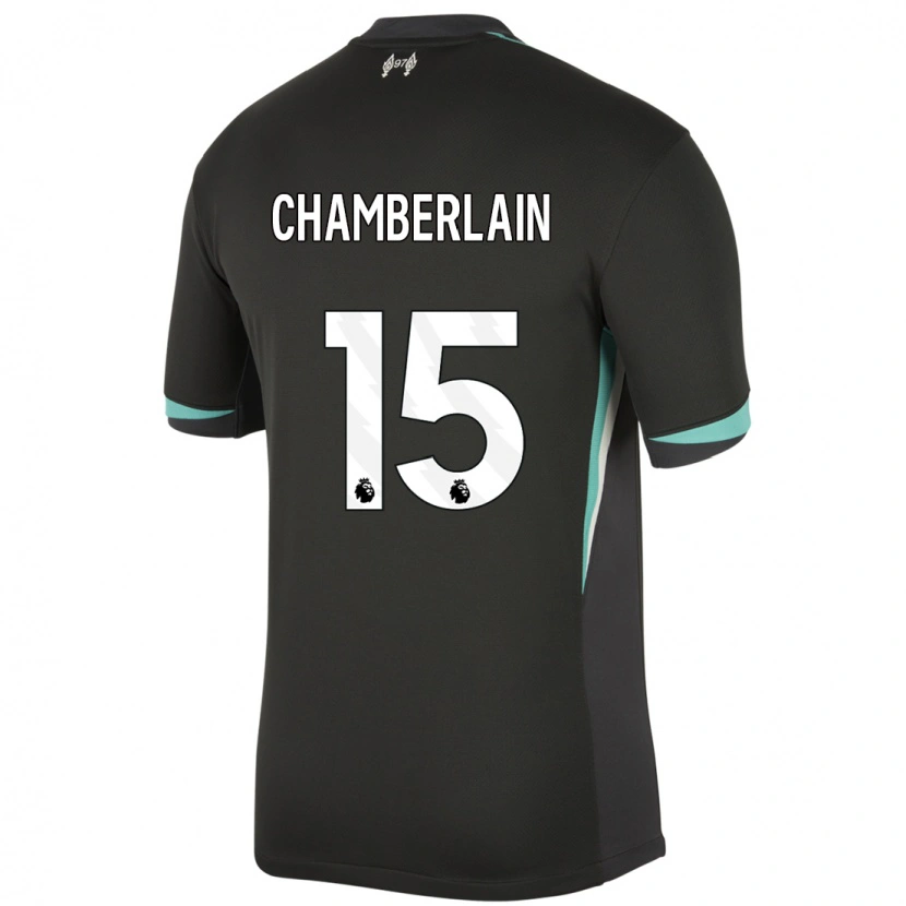 Danxen Pánské Alex Oxlade Chamberlain #15 Černá Antracitově Bílá Daleko Hráčské Dresy 2024/25 Dres