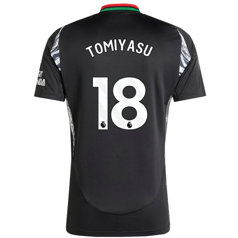 Danxen Pánské Takehiro Tomiyasu #18 Černý Daleko Hráčské Dresy 2024/25 Dres