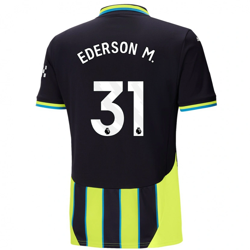 Danxen Pánské Ederson #31 Modrá Žlutá Daleko Hráčské Dresy 2024/25 Dres