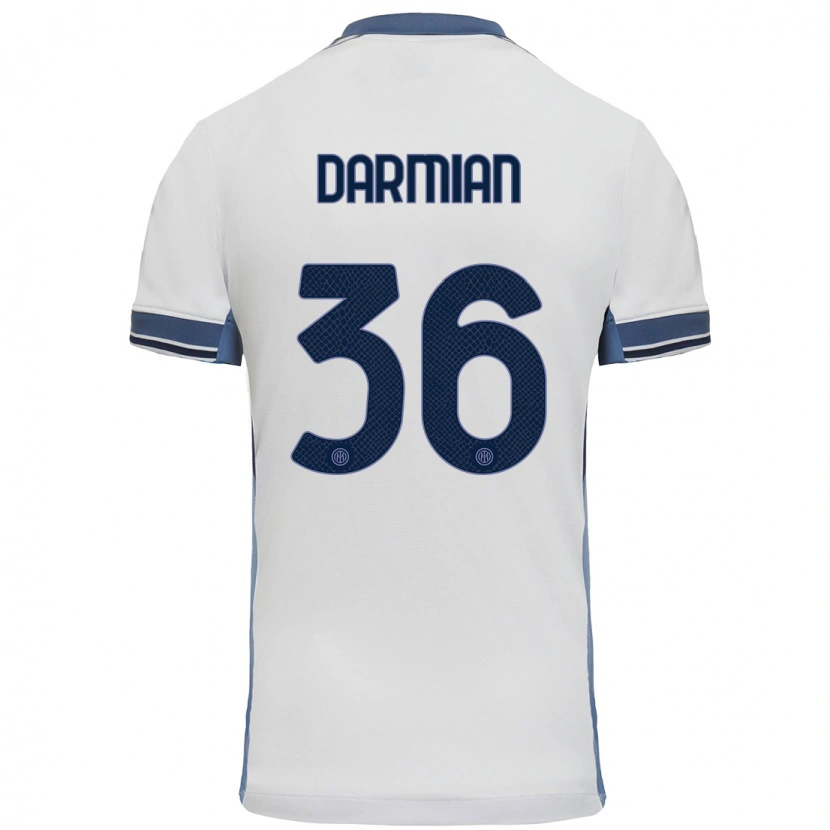 Danxen Pánské Matteo Darmian #36 Bílá Šedá Daleko Hráčské Dresy 2024/25 Dres