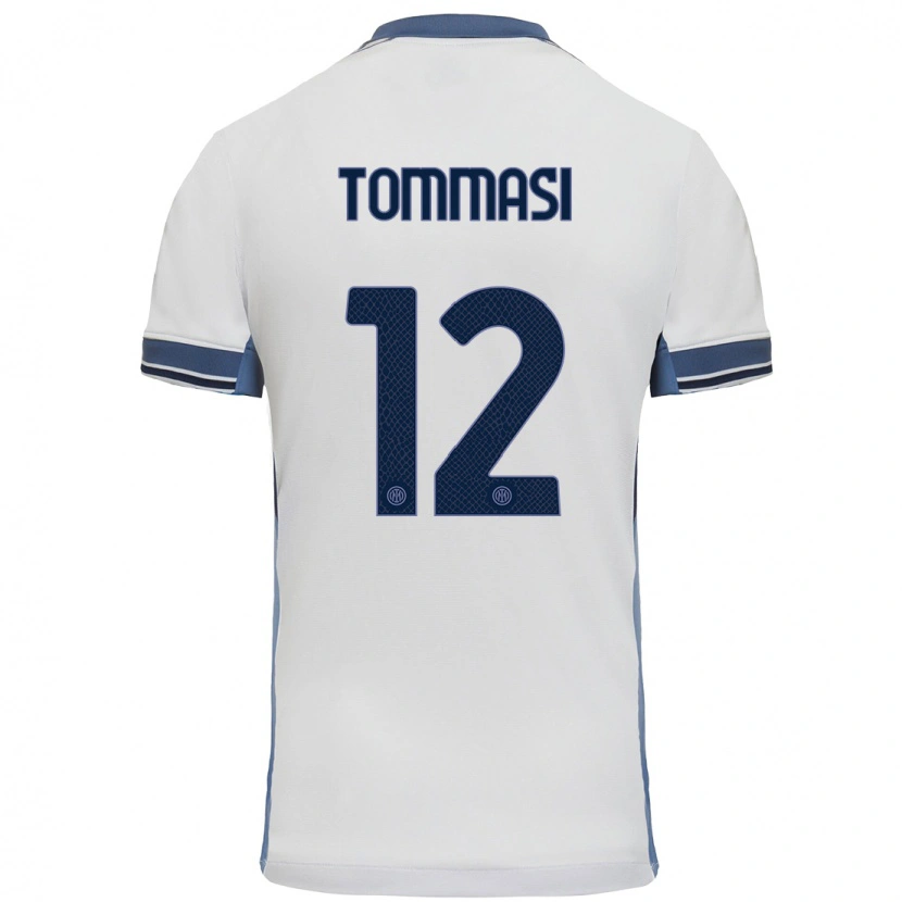 Danxen Pánské Francesco Tommasi #12 Bílá Šedá Daleko Hráčské Dresy 2024/25 Dres