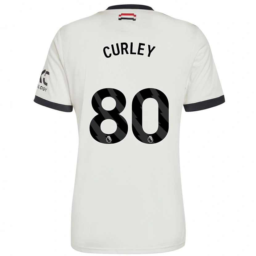 Danxen Pánské Ruben Curley #80 Off White Třetí Hráčské Dresy 2024/25 Dres