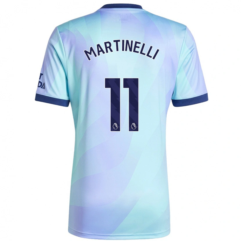 Danxen Pánské Gabriel Martinelli #11 Aqua Třetí Hráčské Dresy 2024/25 Dres