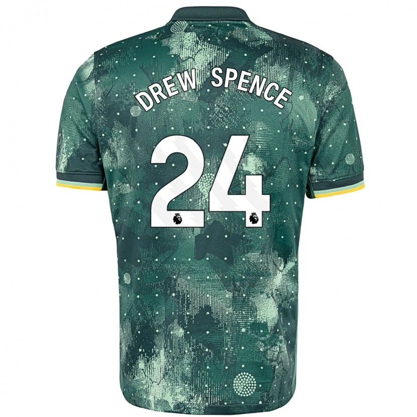 Danxen Pánské Drew Spence #24 Zelená Máta Třetí Hráčské Dresy 2024/25 Dres