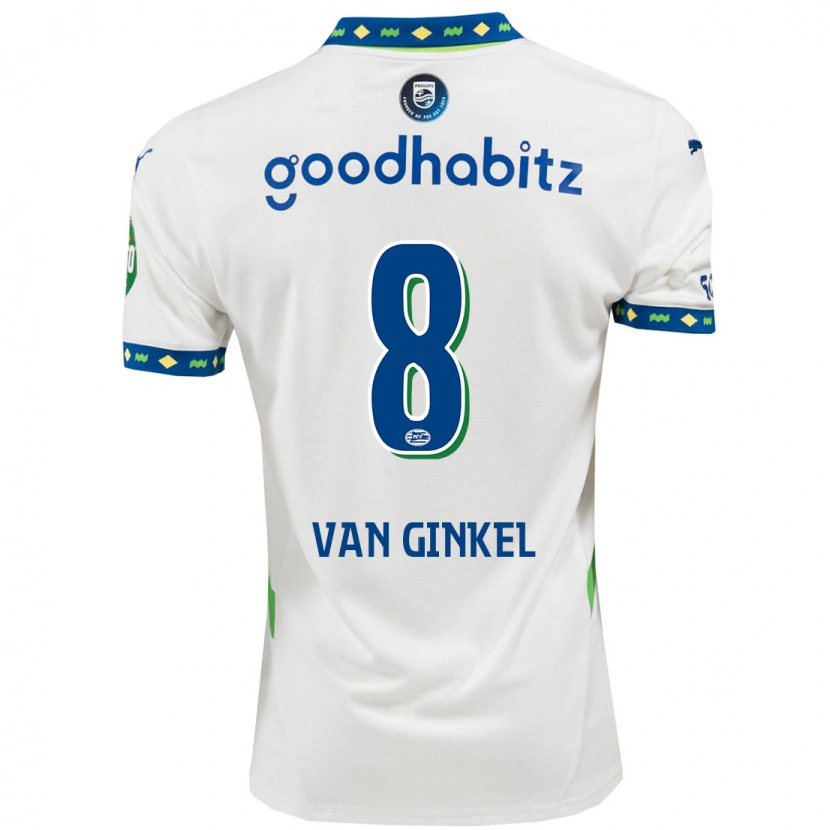 Danxen Pánské Marco Van Ginkel #8 Bílá Tmavě Modrá Třetí Hráčské Dresy 2024/25 Dres