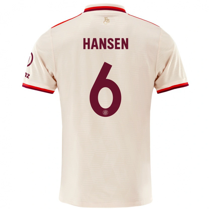 Danxen Pánské Tuva Hansen #6 Prádlo Třetí Hráčské Dresy 2024/25 Dres