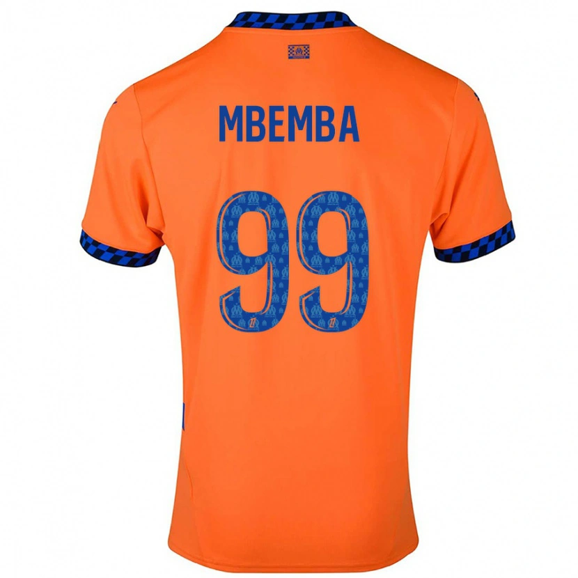 Danxen Pánské Chancel Mbemba #99 Oranžová Tmavě Modrá Třetí Hráčské Dresy 2024/25 Dres