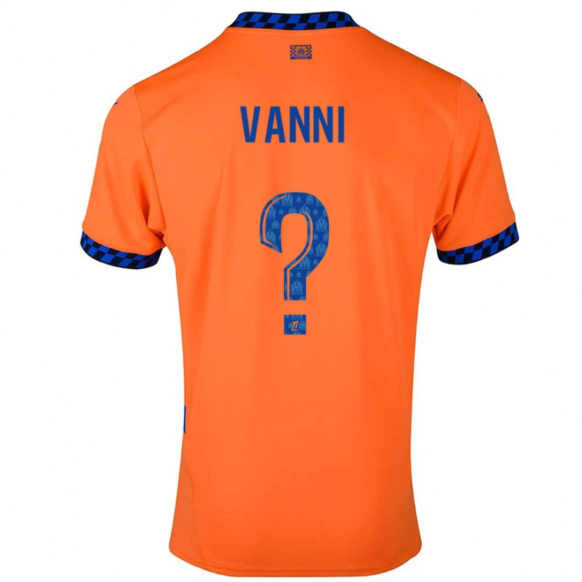 Danxen Pánské Fabio Vanni #0 Oranžová Tmavě Modrá Třetí Hráčské Dresy 2024/25 Dres