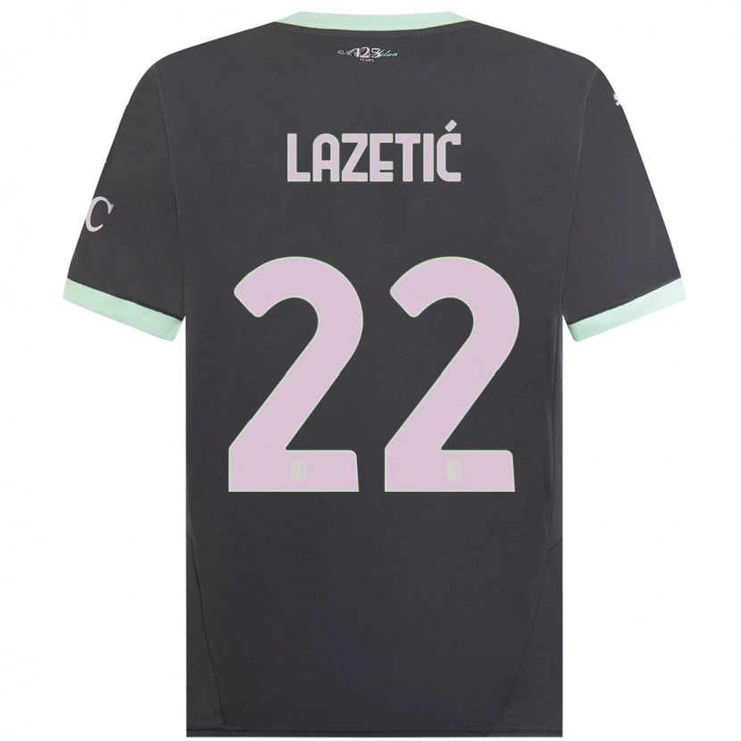 Danxen Pánské Marko Lazetic #22 Šedá Třetí Hráčské Dresy 2024/25 Dres