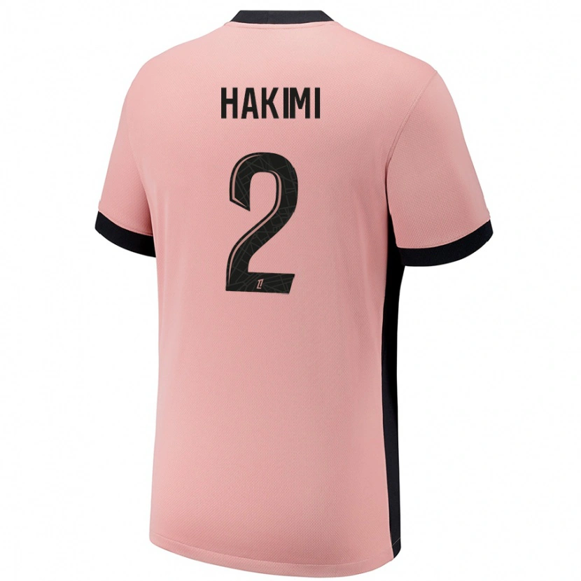 Danxen Pánské Achraf Hakimi #2 Rezavě Růžová Třetí Hráčské Dresy 2024/25 Dres