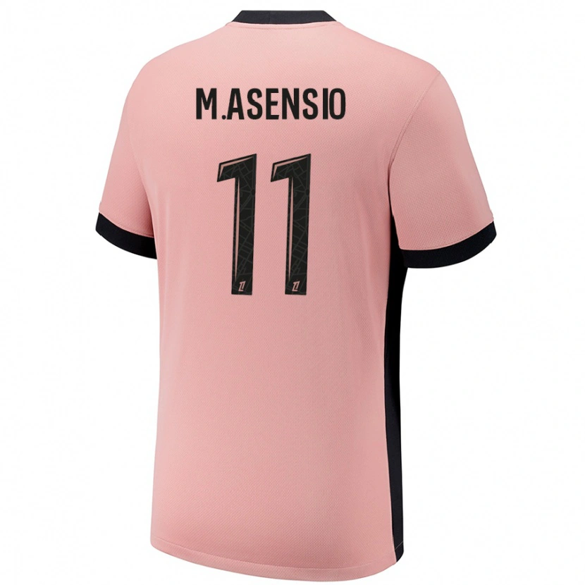 Danxen Pánské Marco Asensio #11 Rezavě Růžová Třetí Hráčské Dresy 2024/25 Dres