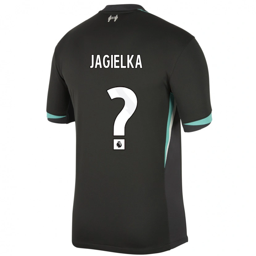 Danxen Dámské Zac Jagielka #0 Černá Antracitově Bílá Daleko Hráčské Dresy 2024/25 Dres