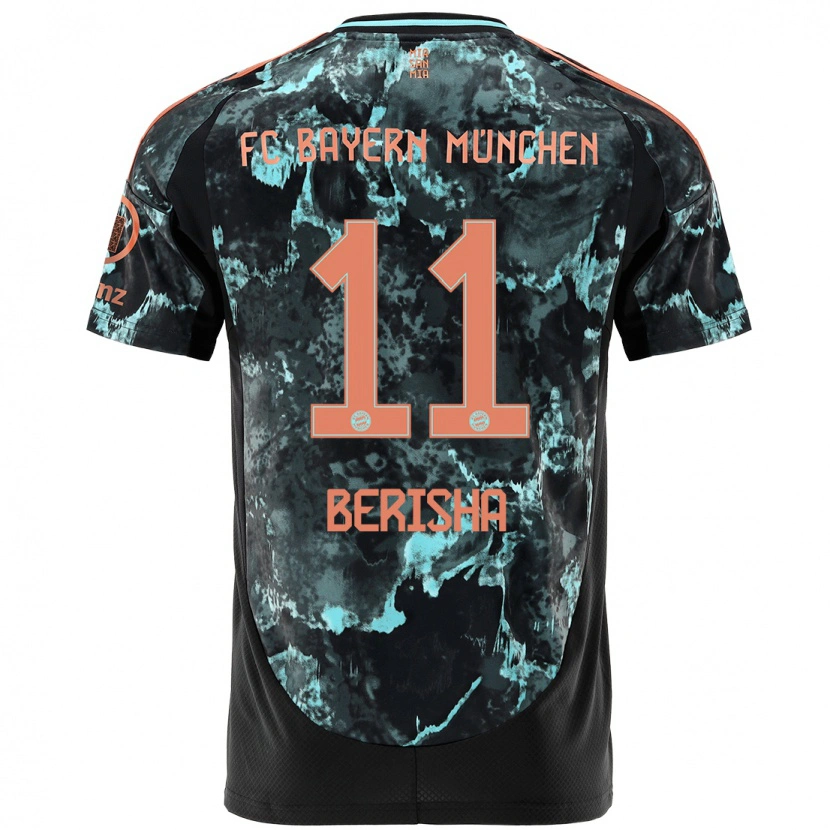 Danxen Dámské Dion Berisha #11 Černý Daleko Hráčské Dresy 2024/25 Dres