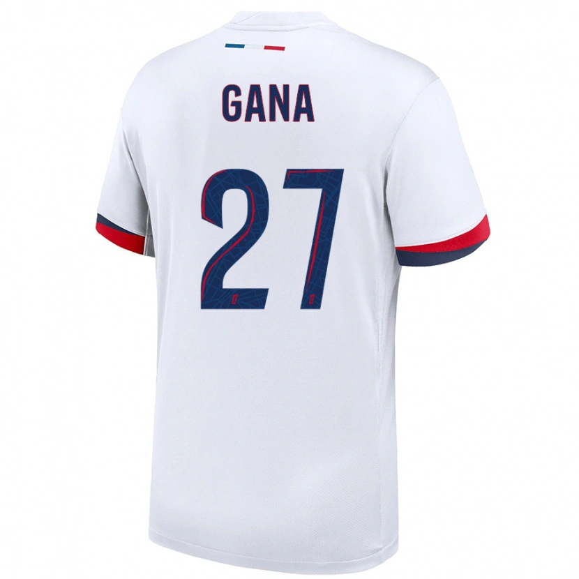 Danxen Dámské Idrissa Gana Gueye #27 Bílá Modrá Červená Daleko Hráčské Dresy 2024/25 Dres