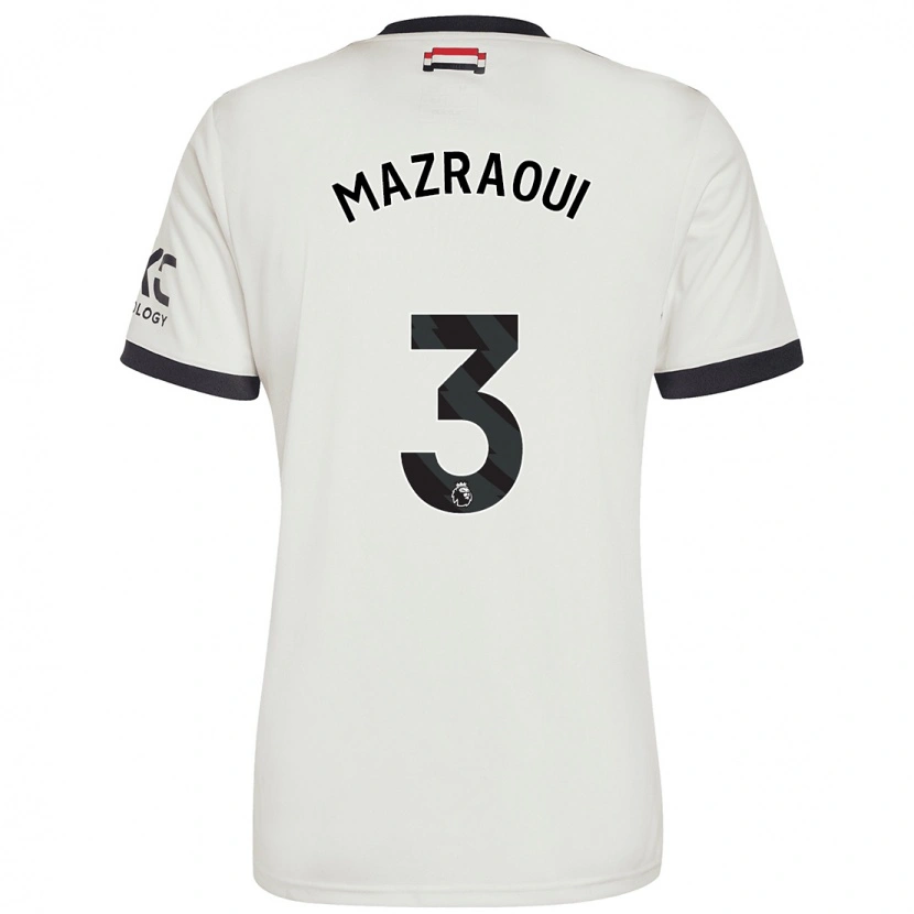 Danxen Dámské Noussair Mazraoui #3 Off White Třetí Hráčské Dresy 2024/25 Dres