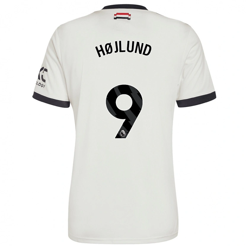 Danxen Dámské Rasmus Højlund #9 Off White Třetí Hráčské Dresy 2024/25 Dres