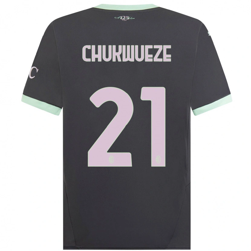 Danxen Dámské Samuel Chukwueze #21 Šedá Třetí Hráčské Dresy 2024/25 Dres