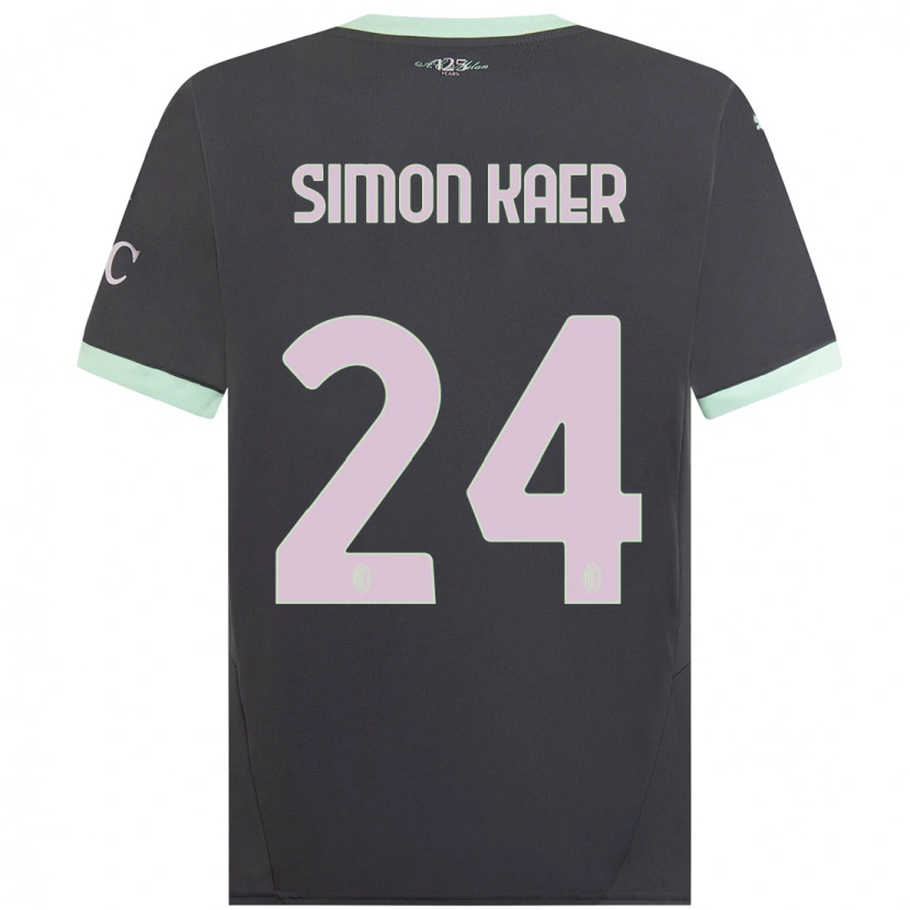 Danxen Dámské Simon Kaer #24 Šedá Třetí Hráčské Dresy 2024/25 Dres