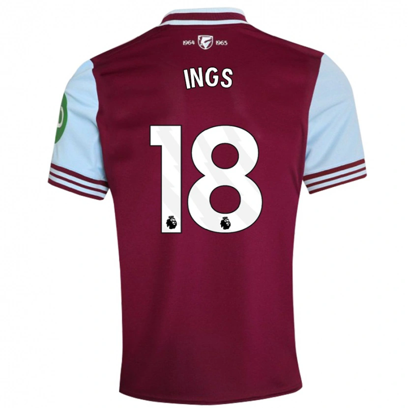 Danxen Dětské Danny Ings #18 Tmavě Červená Domů Hráčské Dresy 2024/25 Dres