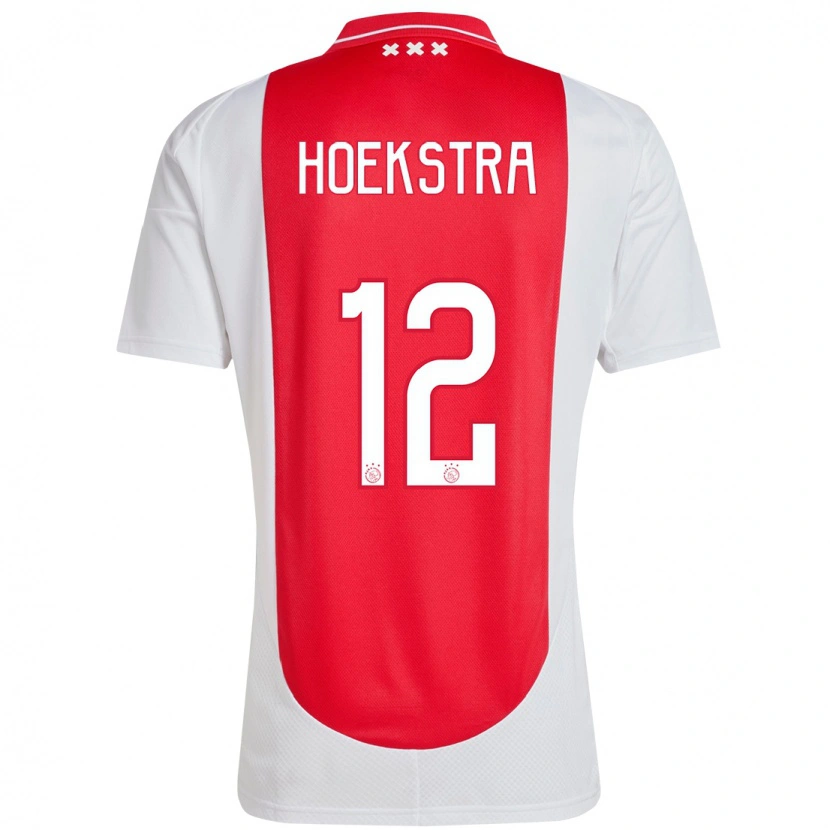 Danxen Dětské Isabelle Hoekstra #12 Červená Bílá Domů Hráčské Dresy 2024/25 Dres